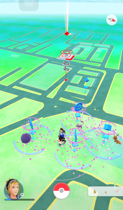 The pokemon spawn frenzy at boulevard
