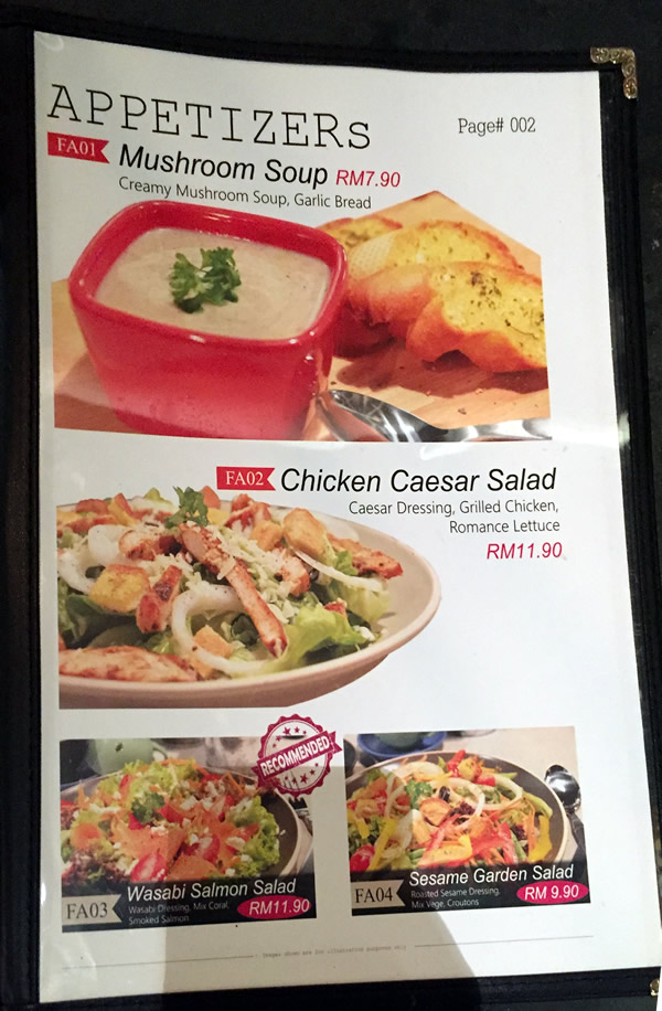 Overstepped Cafe Menu - Appetizers