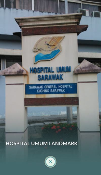 The Hospital Umum Landmark Pokestop at Sarawak General Hospital