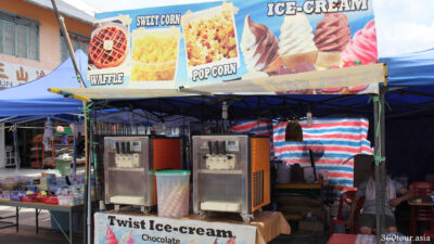 When it is Hot, there is stall selling chilling Ice-Creams.