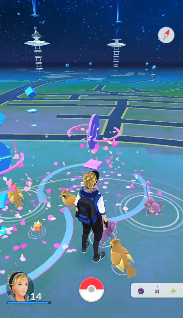 Random spawns from the spawn frenzy. The PokeStop can have overlaps with 