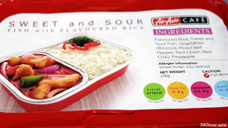 Sweet and Sour Fish with Flavoured Rice On Air Asia Cafe
