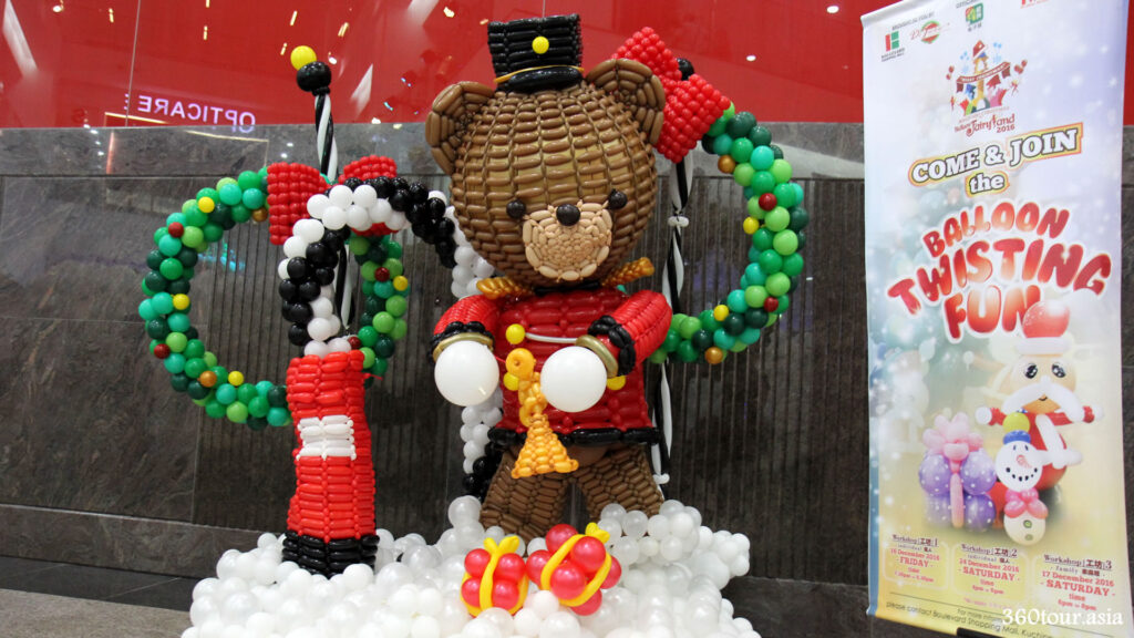 A Christmas themed teddy bear wishing you merry Christmas