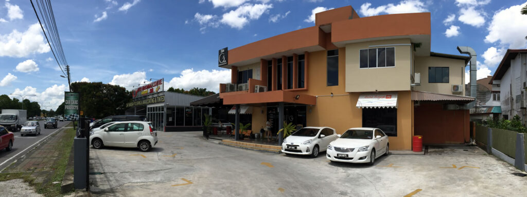 The Panorama View of the G cafe from the gate entrance