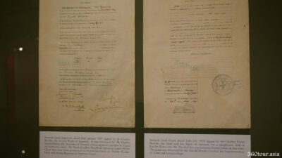 The Sarawak Land Indenture dated 16th January 1897 (left) and The Sarawak Land Grant dated 24th July 1924 (Right)