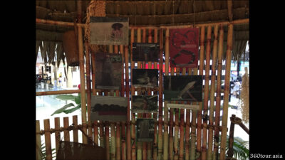 Photographs display of activities and tools by the Bidayuh Community