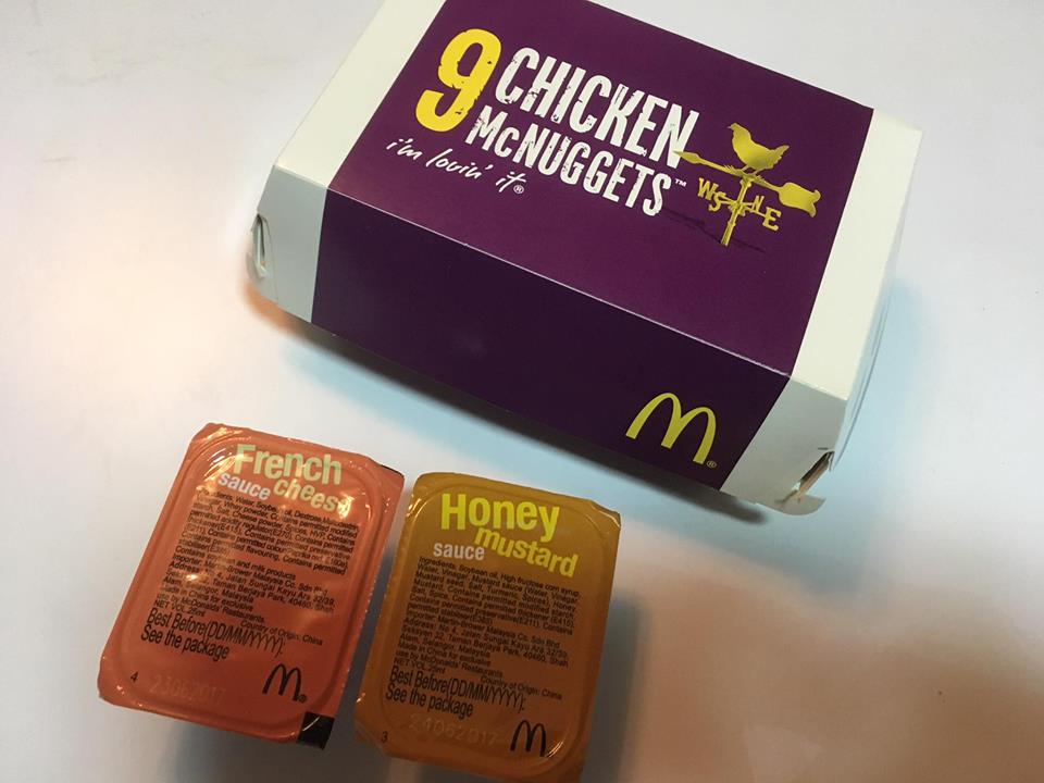 McDonald’s Chicken McNuggets with French Cheese Sauce & Honey Mustard Sauce