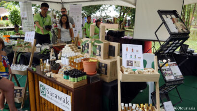 The Herbal products display by Sarawak BioDiversity Center