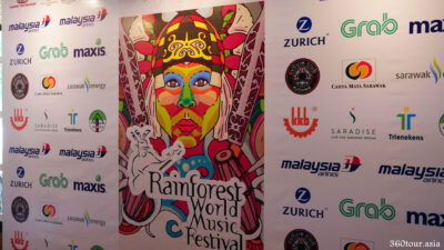The Media Press Wall for the Rainforest World Music Festival