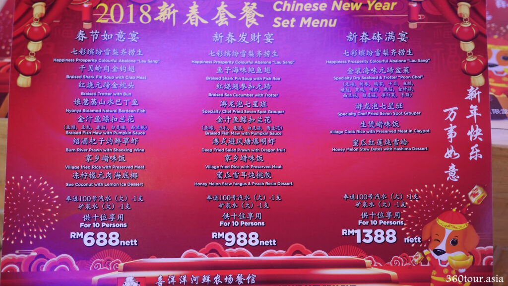 The Chinese New Year 2018 Set Menu
