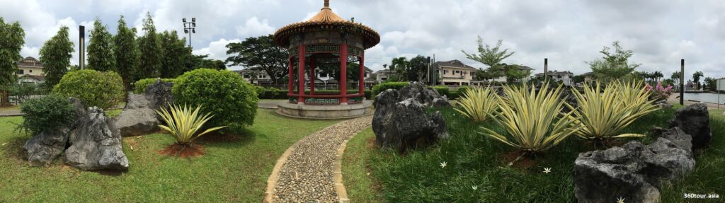 A panoramic view of the rock garden