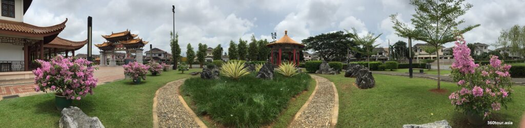 A panoramic view of the rock garden