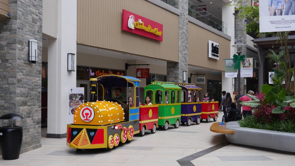 Kids love to have a train ride around at the Genting Premium Outlet