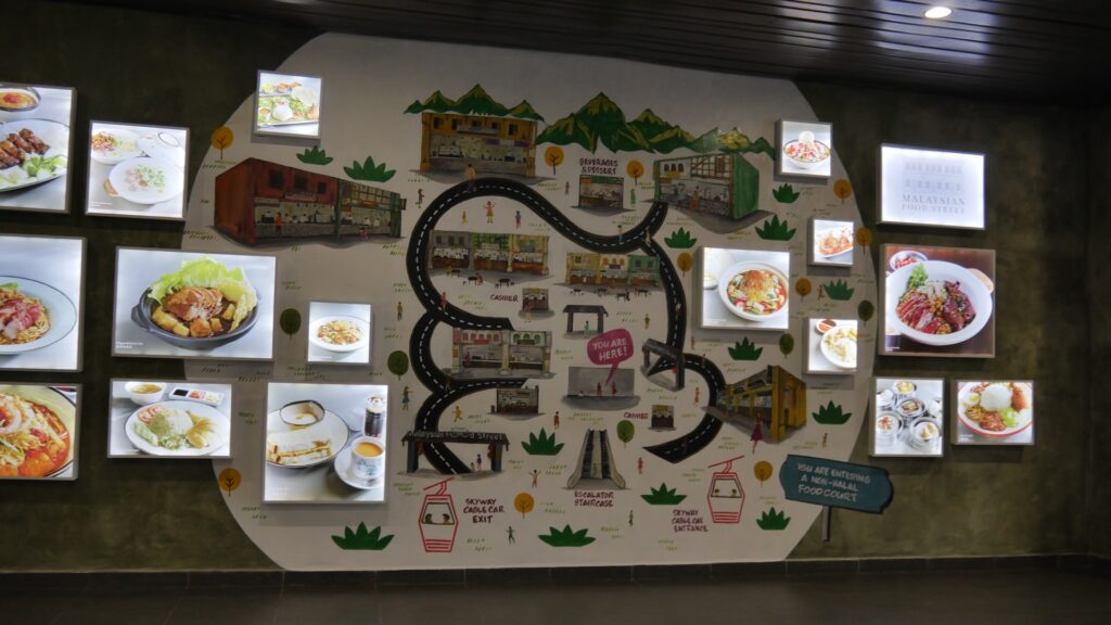 The Map of the Malaysian Food Street at Awana Sky Central
