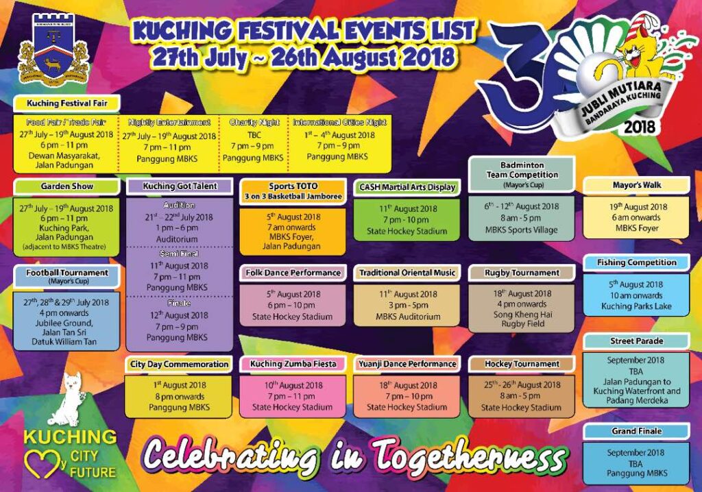 Kuching Festival Official Event List