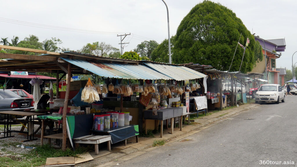 stalls beside the road