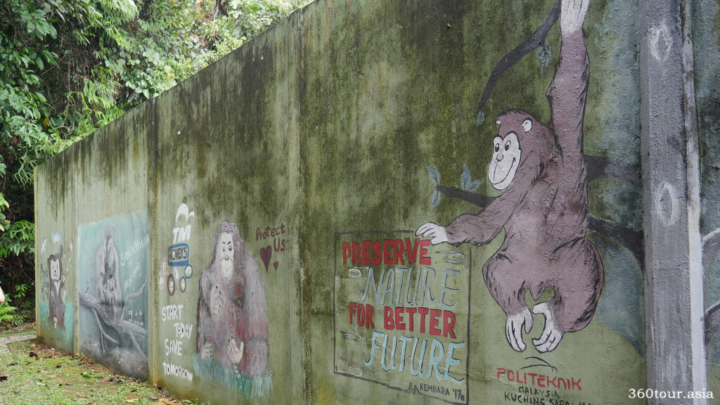 More murals around the orangutan enclosure