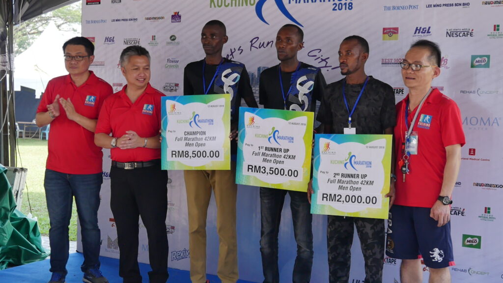 Winners for the 42KM Full Marathon men open