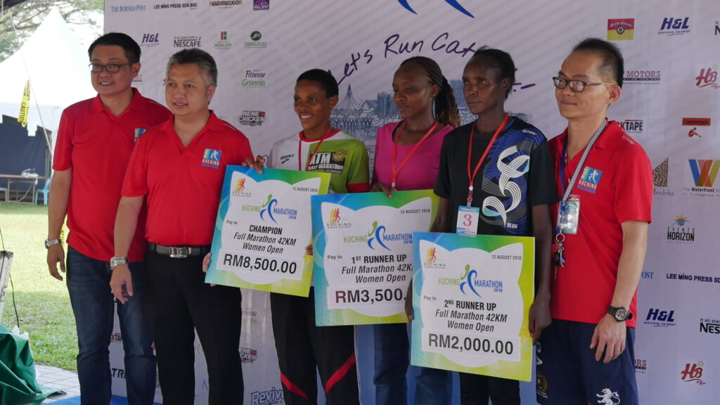Winners for the 42KM Full Marathon women open