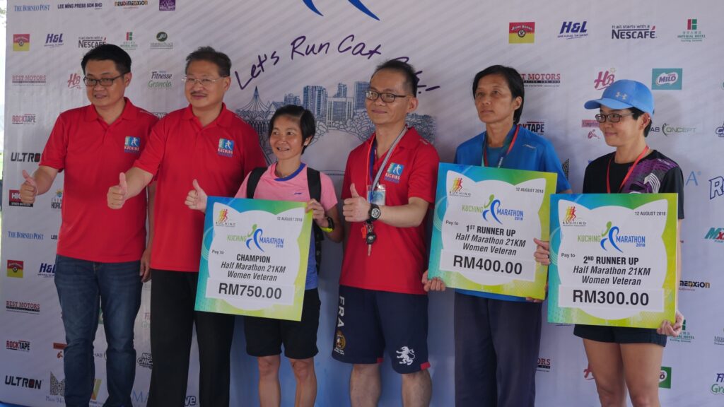 Winners for 21KM half marathon women veteran