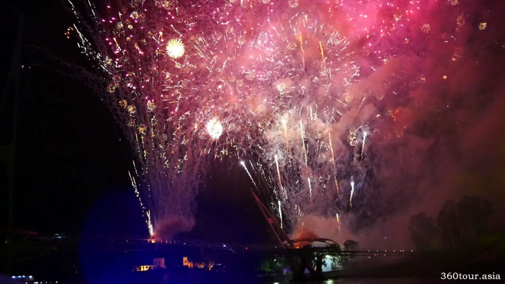 The Grand Finale of the Fireworks at Darul Hana Bridge