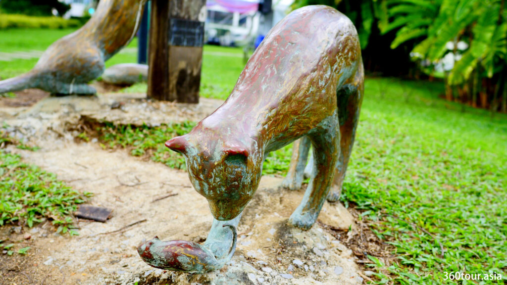 The cat and the rat bronze sculpture