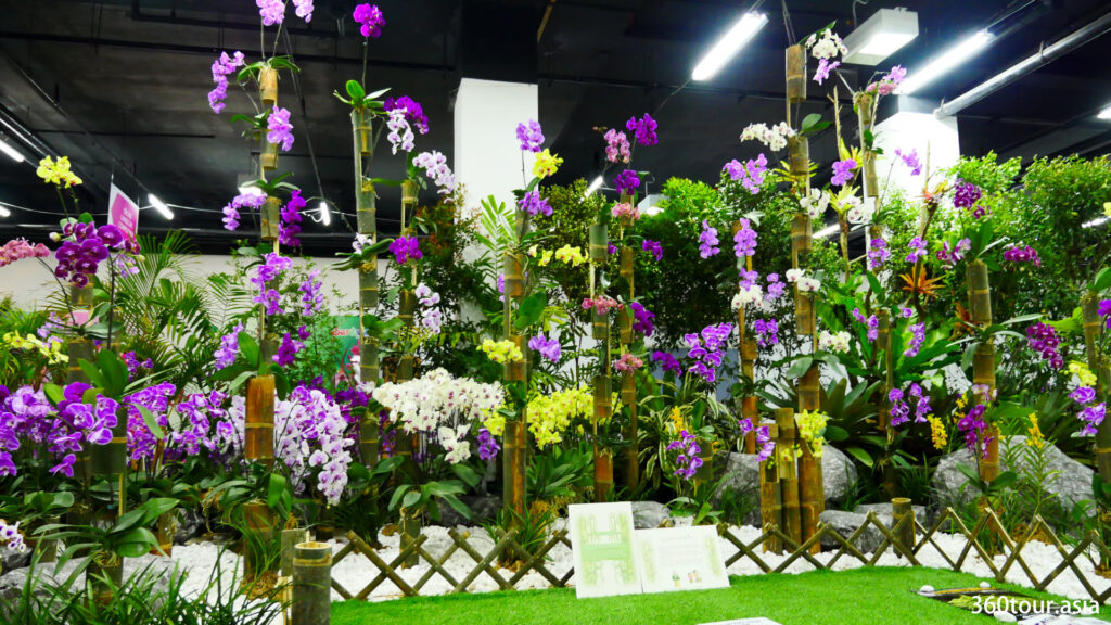 The Orchid Landscape by the Okinawa Churashima Foundation of Japan, featuring the orchid on bamboo. 