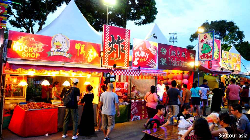 The stalls at Kuching Festival Fair.