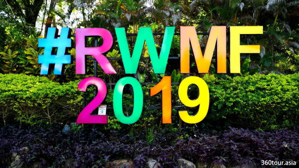 The Rainforest World Music Festival 2019 Welcome Signage.