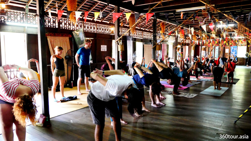 The Partner Yoga at the Iban Longhouse.