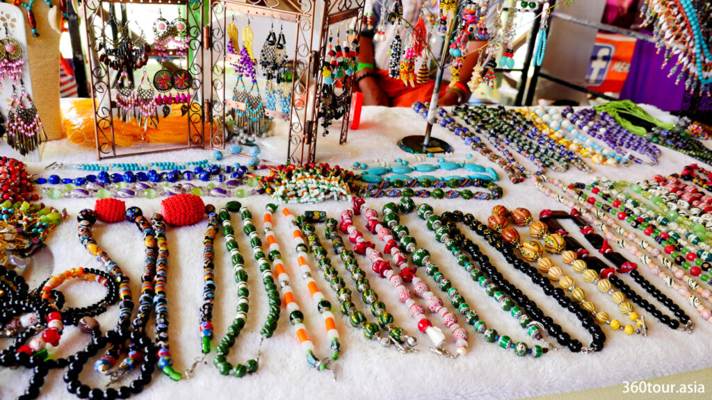 Beautiful beads necklace and ornaments.