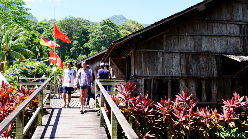 Have a stroll around the Iban Longhouse.