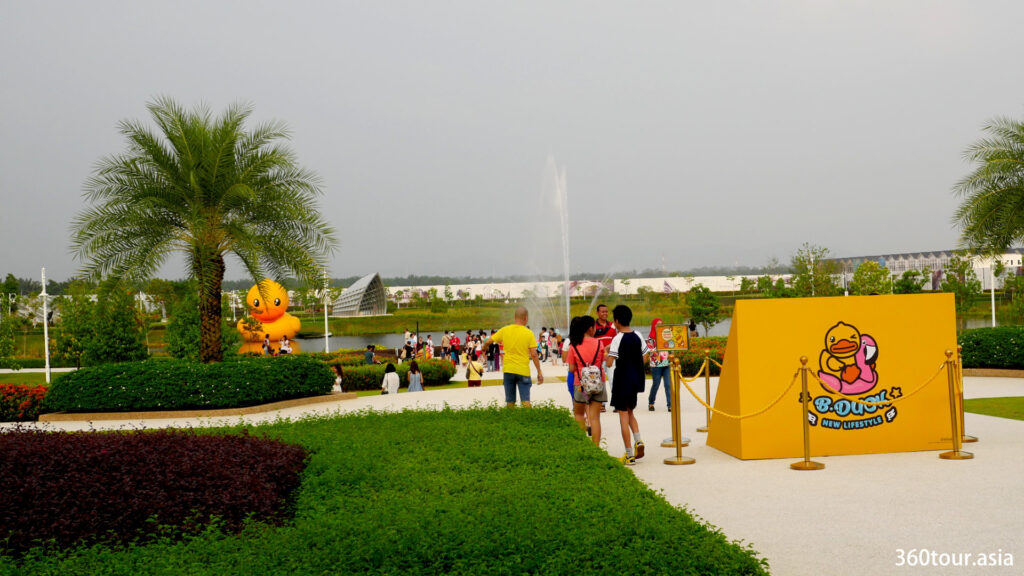 The garden behind the Eco World Gallery.