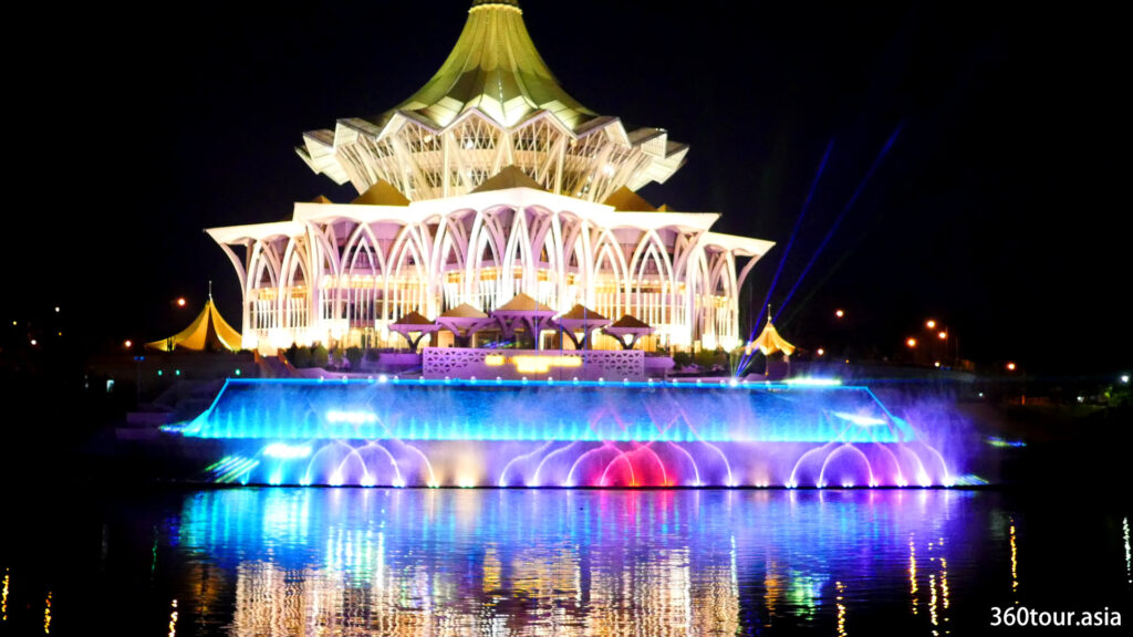 The Darul Hana Musical Fountain water and Light show.