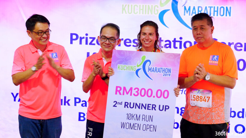 The 10KM Run Women Open 2nd Runner Up.