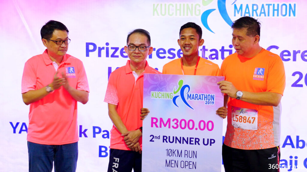 The 10KM Run Men Open 2nd Runner Up.