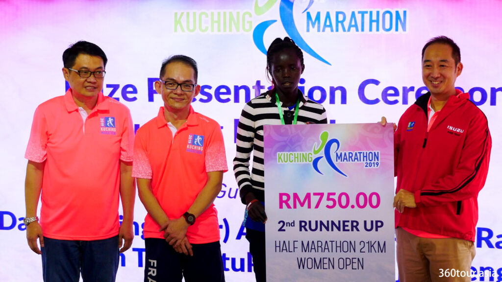 The Half Marathon 21KM Women Open 2nd Runner Up.