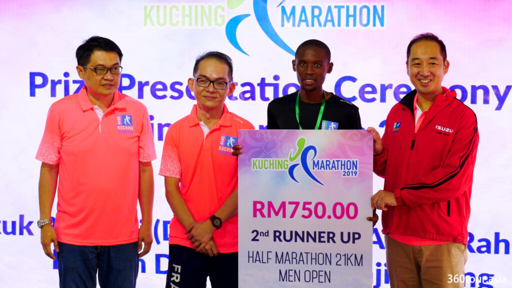 The Half Marathon 21KM Men Open 2nd Runner Up.