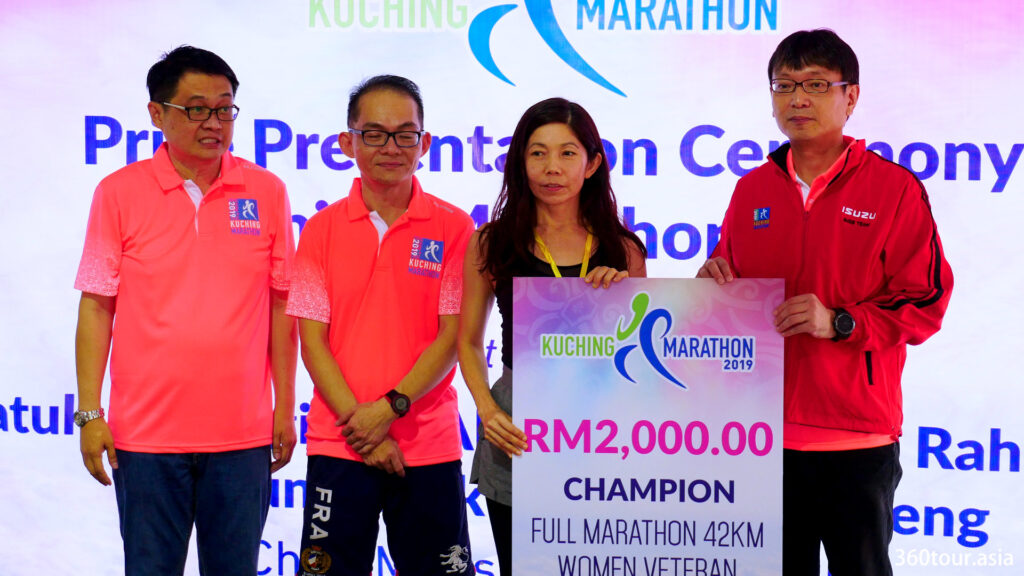 The Full Marathon 42KM Women Veteran Champion.