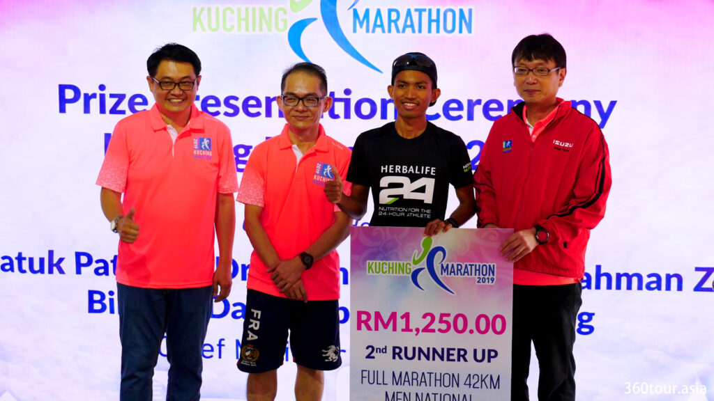 The Full Marathon 42KM Men National 2nd Runner Up.