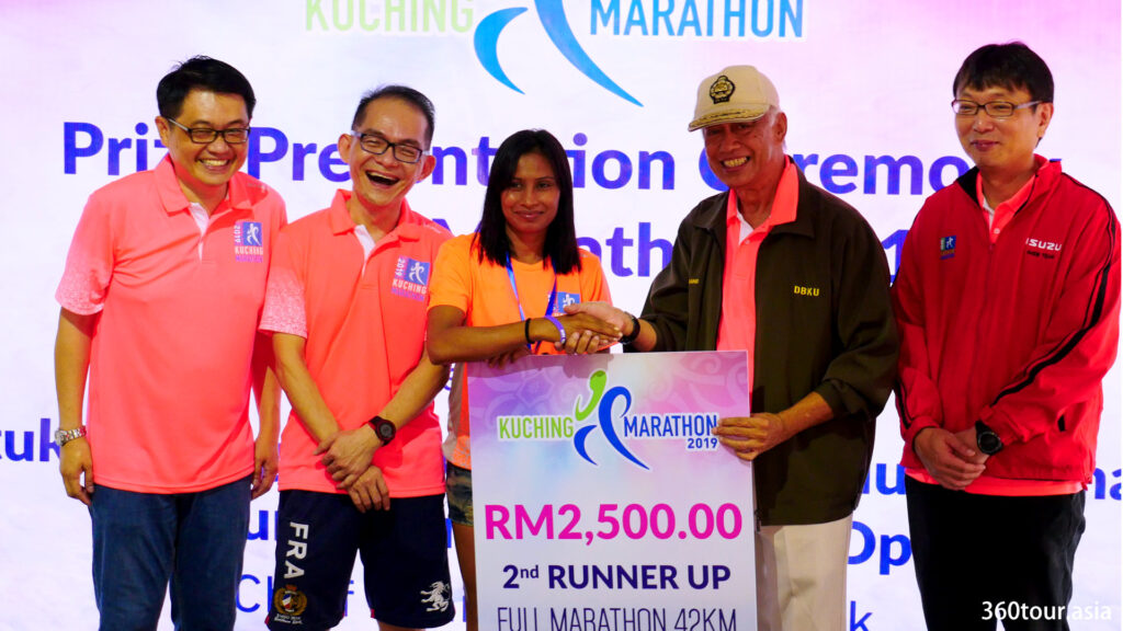 The Full Marathon 42KM Women Open 2nd Runner Up.