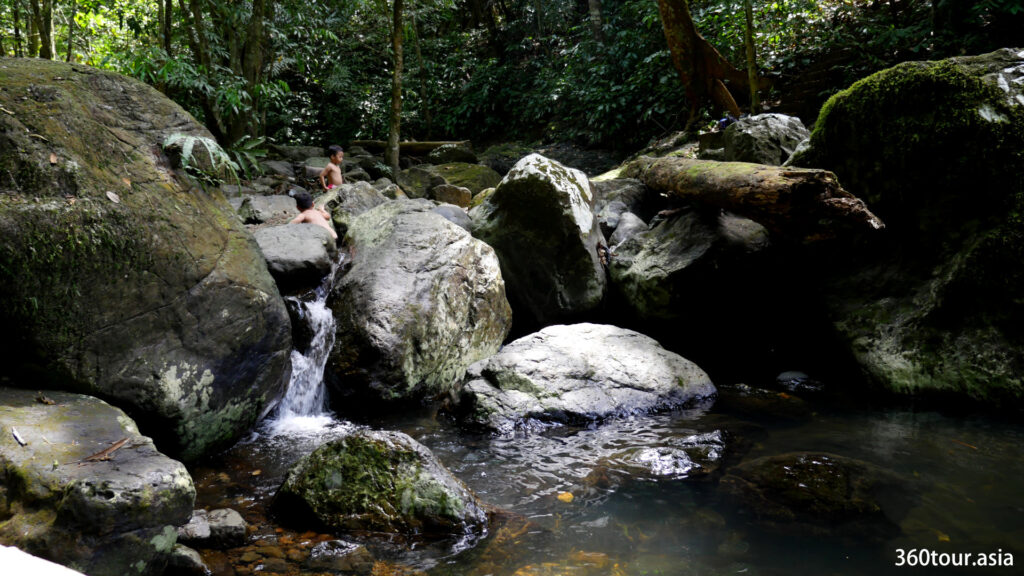 The stream is filled with Huge boulders, many pools and waterfall cascade. 