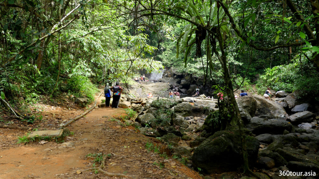 The path leads to the source of Ranchan Pool and Waterfall.