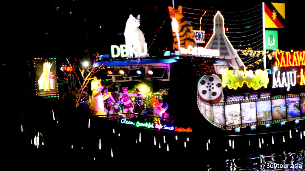 Decorate boat from Commission Of The City Of Kuching North.