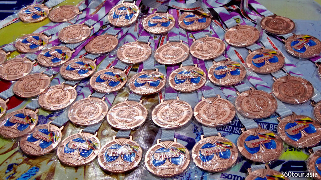 The Kuching Marathon 2023 Bronze Medal for 10KM runner that completed the run.